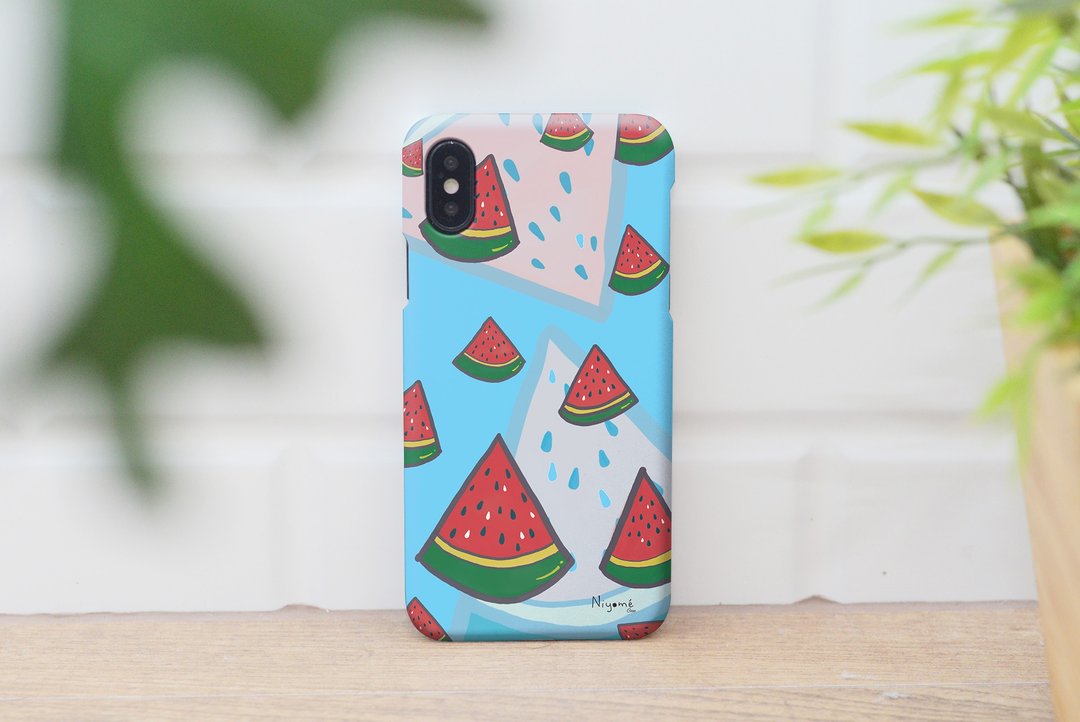58-1 red watermelon iphone case for iphone 6,7,8, plus iphone xs, iphone xs max - 手机壳/手机套 - 塑料 多色