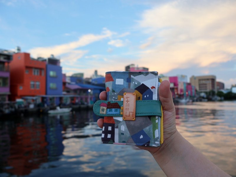 【fabric wallet】彩色岛 布短夹/中短夹 - 皮夹/钱包 - 棉．麻 多色