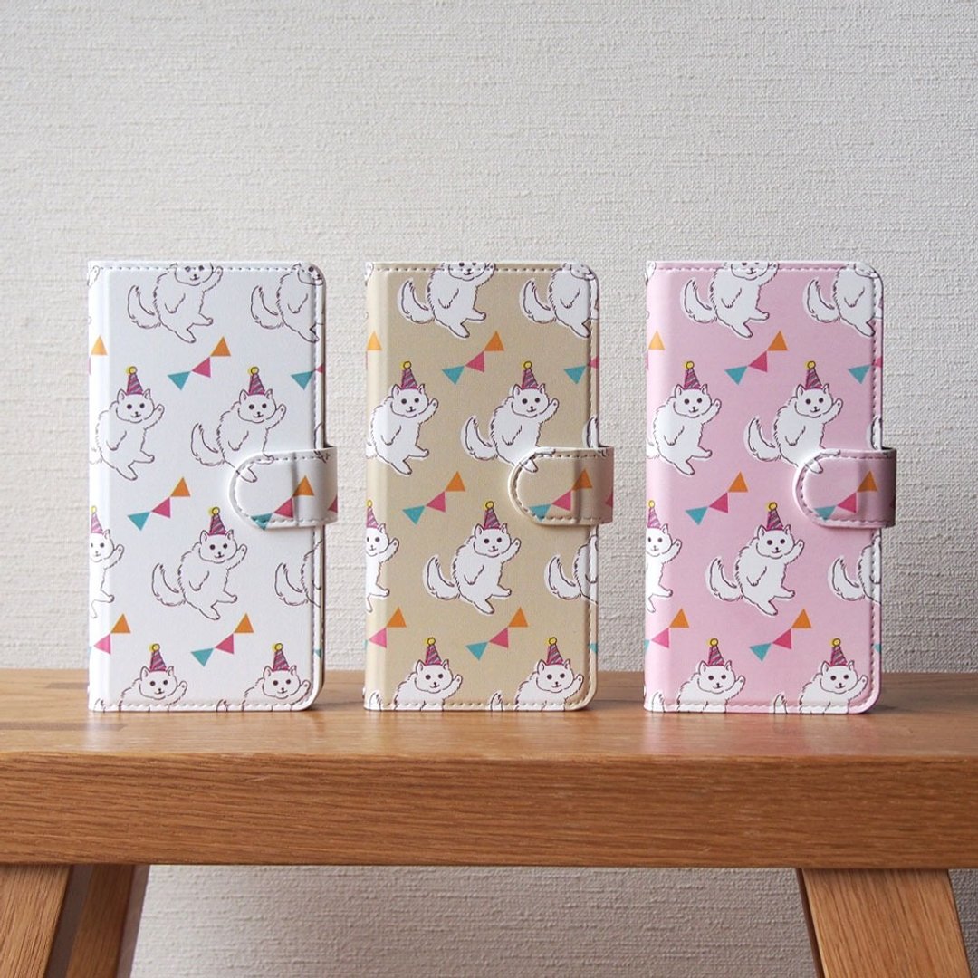 Notebook type phone case - Party Cat - - 手机壳/手机套 - 人造皮革 多色