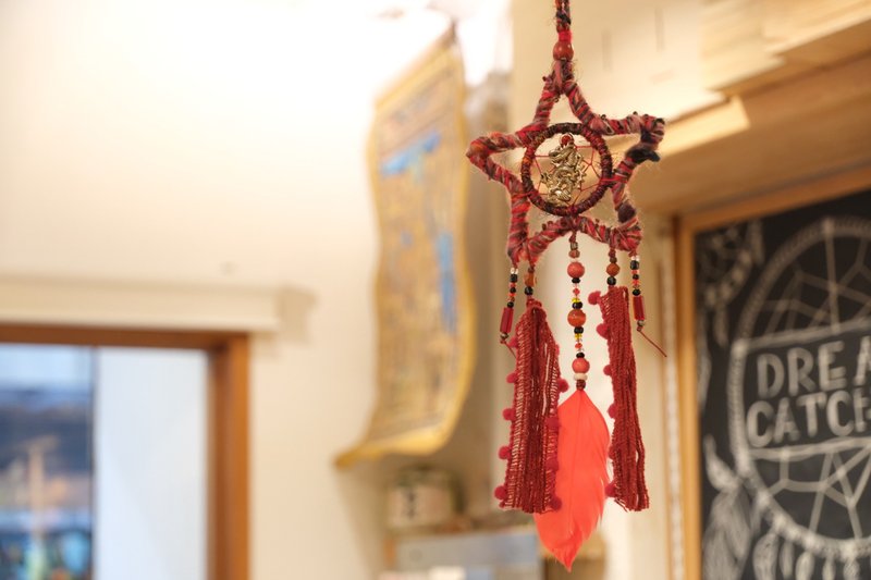 捕梦网挂饰 - 龙吊饰 - 摆饰 - 棉．麻 红色