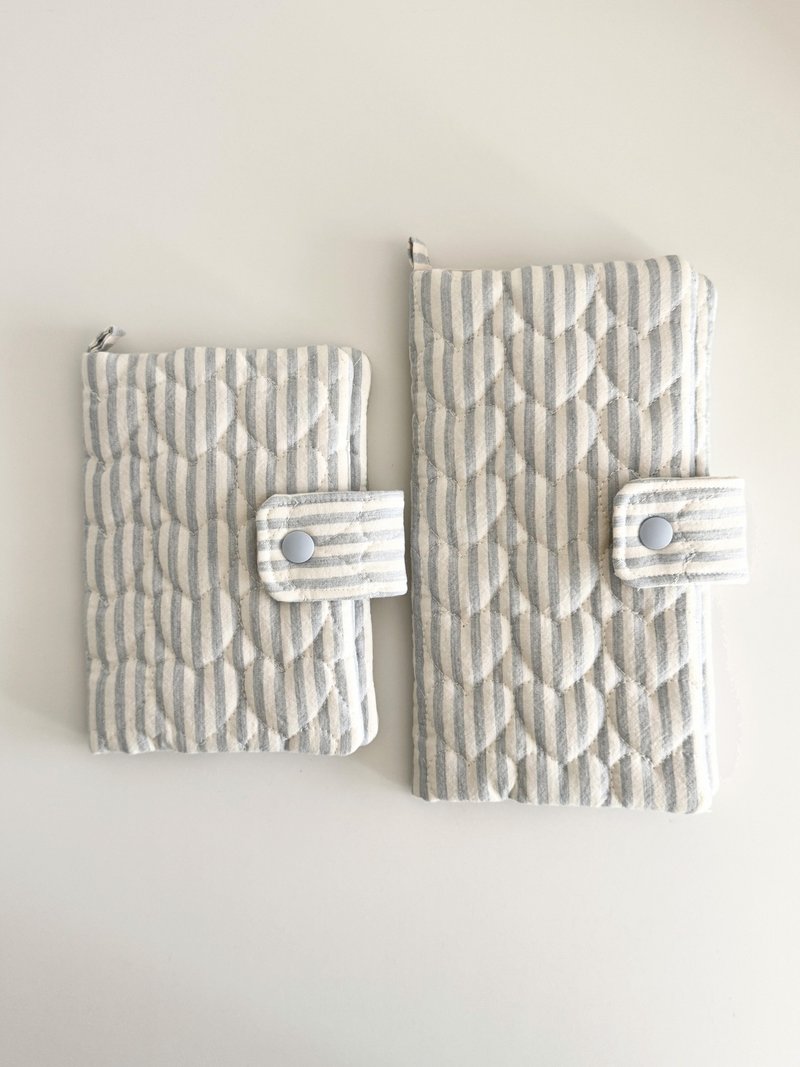 蓝白条纹手作日志套 (TN/A6) - 书衣/书套 - 棉．麻 