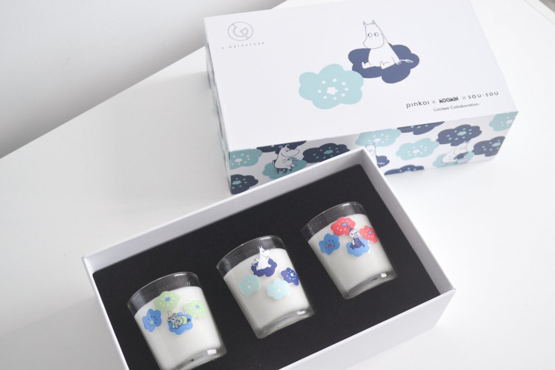 【Pinkoi x Moomin x SOU・SOU】mini迷你香薰蜡烛礼盒装 - 蜡烛/烛台 - 玻璃 多色