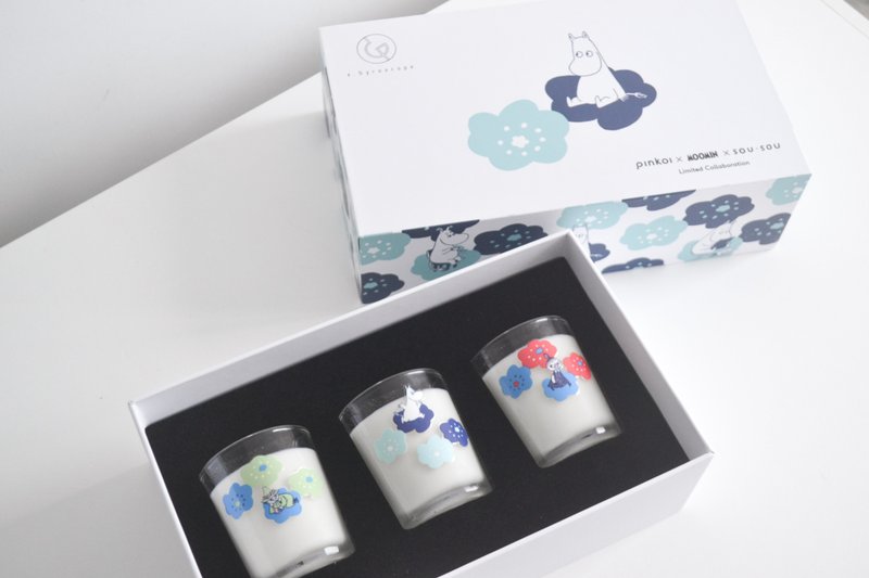 【Pinkoi x Moomin x SOU・SOU】mini迷你香薰蜡烛礼盒装 - 蜡烛/烛台 - 玻璃 多色