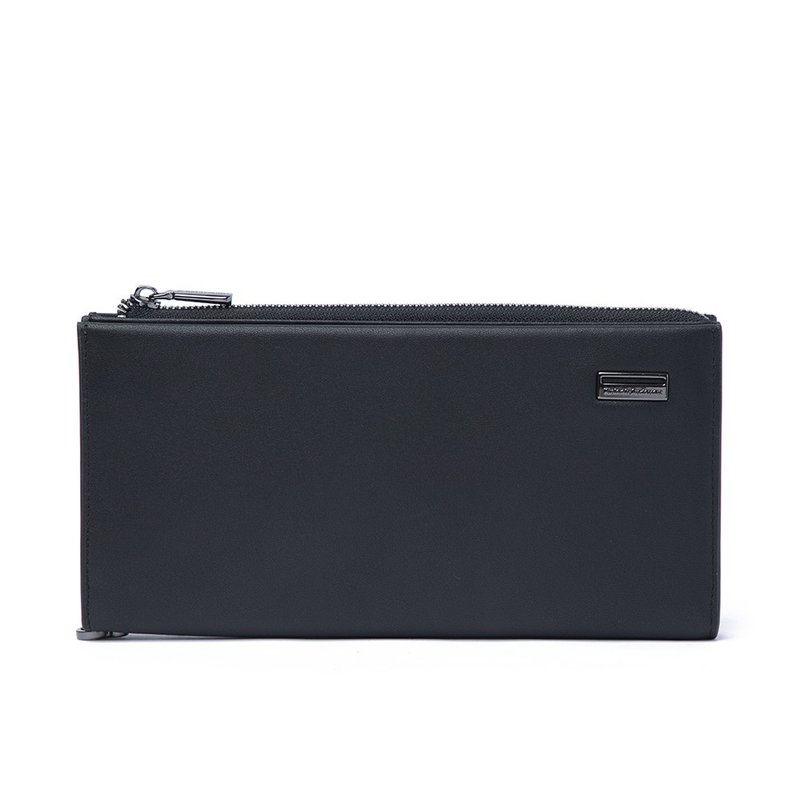 【金安德森】个性主宰 横式磁扣拉链长夹-黑色 - 皮夹/钱包 - 真皮 黑色