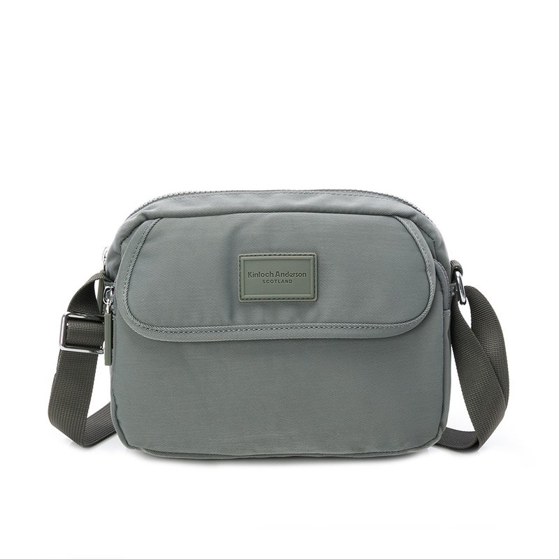 【金安德森】轻甜旅程 翻盖造型斜侧包-灰色 - 侧背包/斜挎包 - 尼龙 灰色