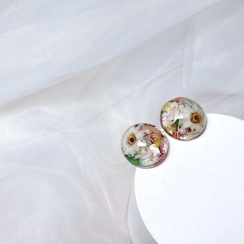 凝织 • 押花手工耳环 - 耳环/耳夹 - 植物．花 