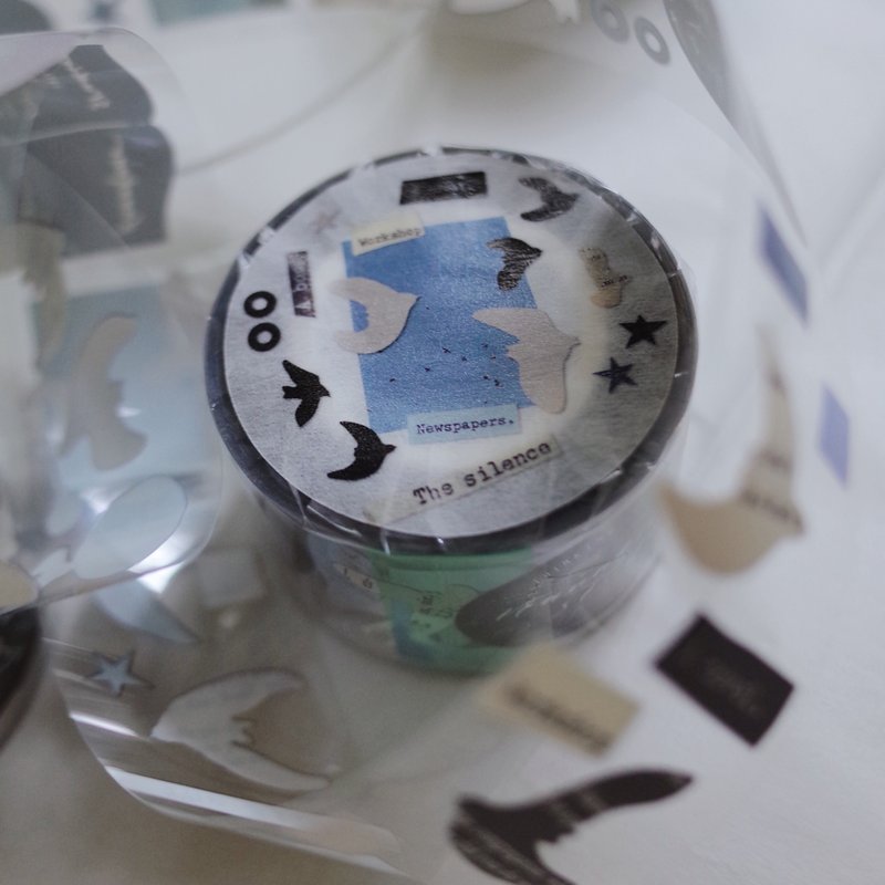 PET 纸胶带 - 剪纸的鸟 Paper Birds - 纸胶带 - 塑料 多色