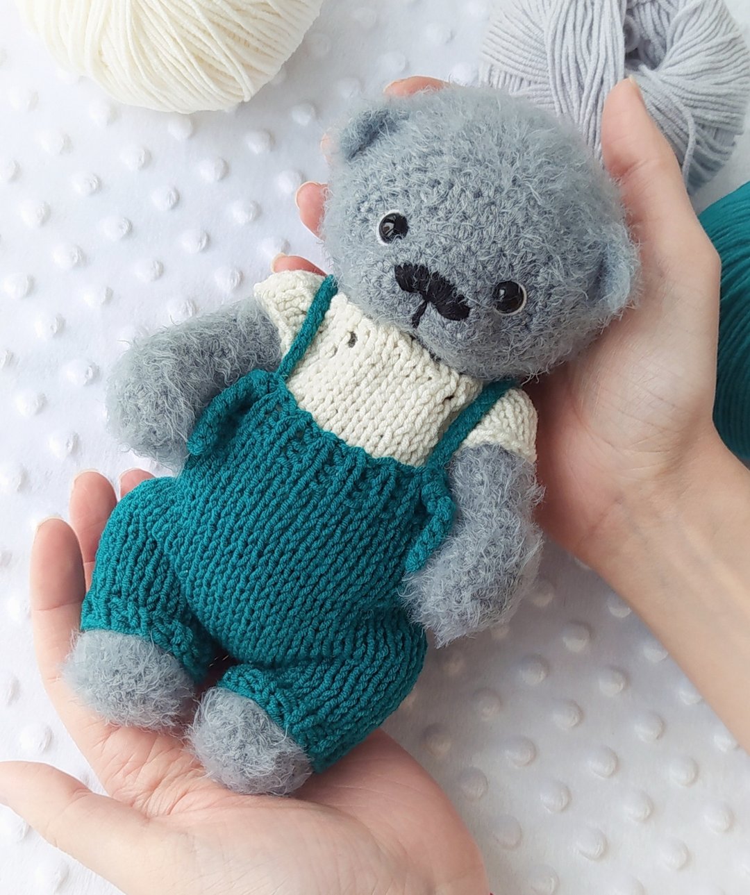 OOAK Collectable Teddy Bear 7,6 inches/ Plush teddy bear/ Artist plush animal - 玩具/玩偶 - 羊毛 