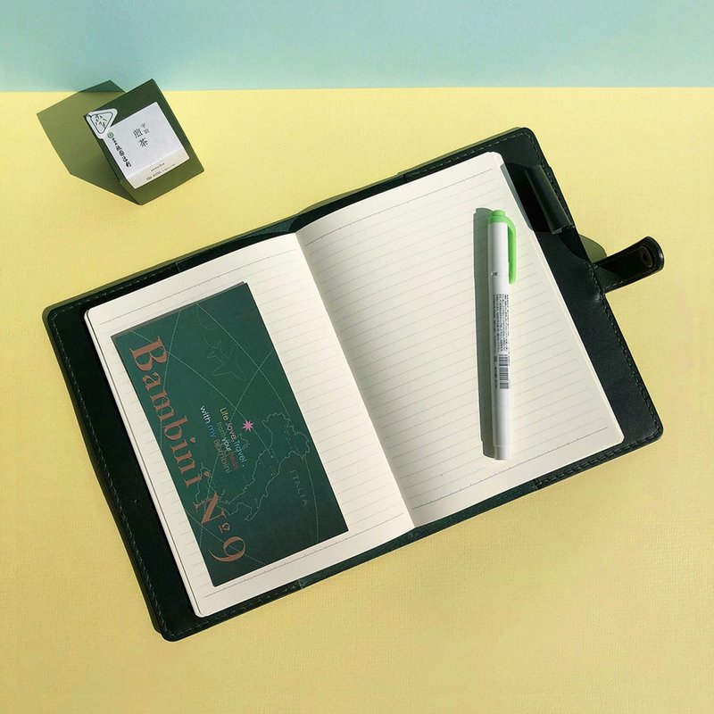 【经典回归】Logbook B6 皮革笔记本/书衣/手帐 - 英国赛车绿 - 笔记本/手帐 - 真皮 蓝色