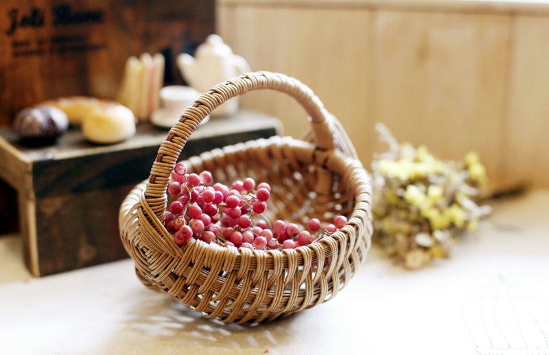 【好日手作】编织纸藤篮 - 收纳用品 - 纸 咖啡色