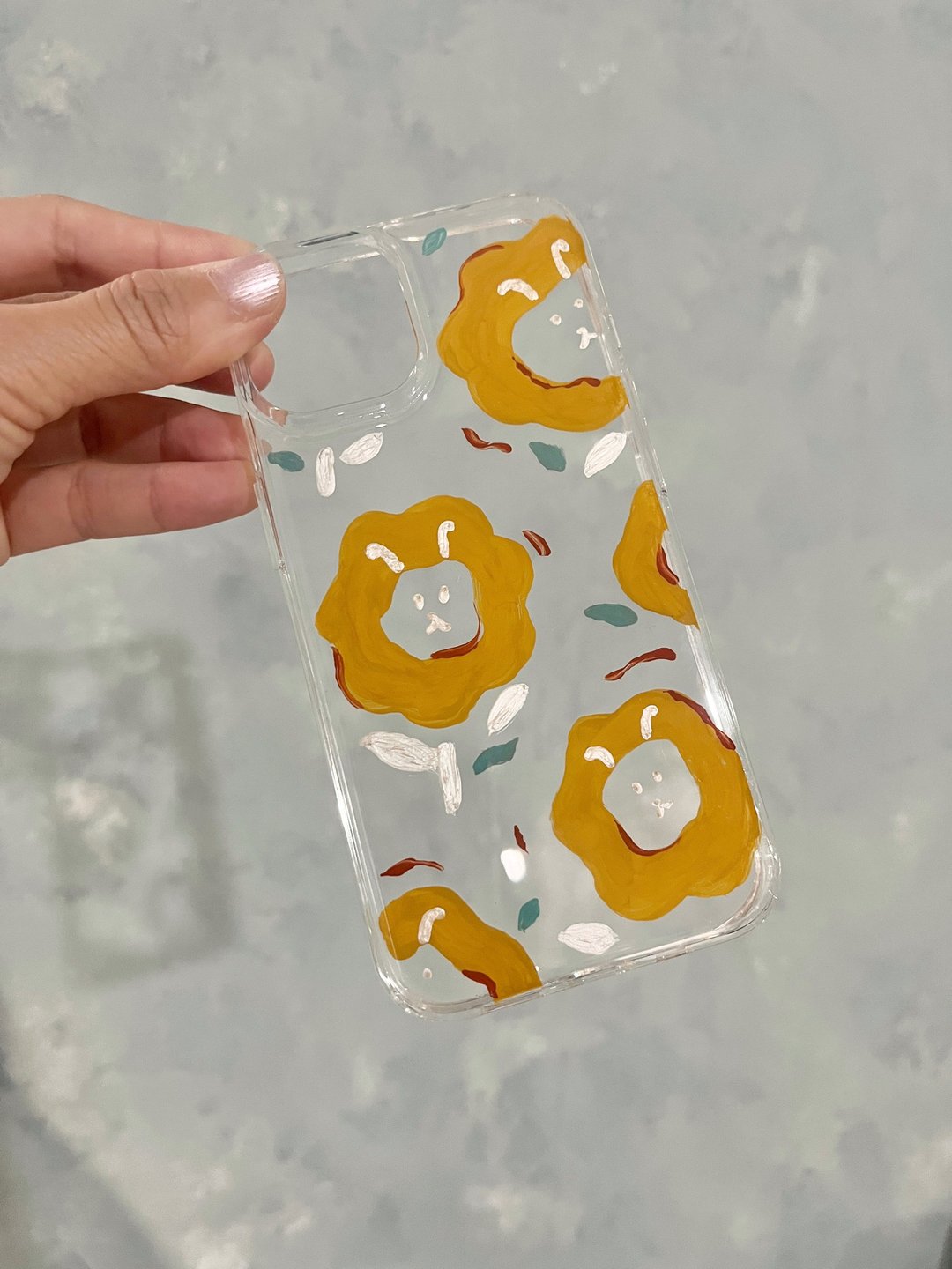 原创 手绘 兔子花 手机壳 礼物 - 手机壳/手机套 - 塑料 黄色