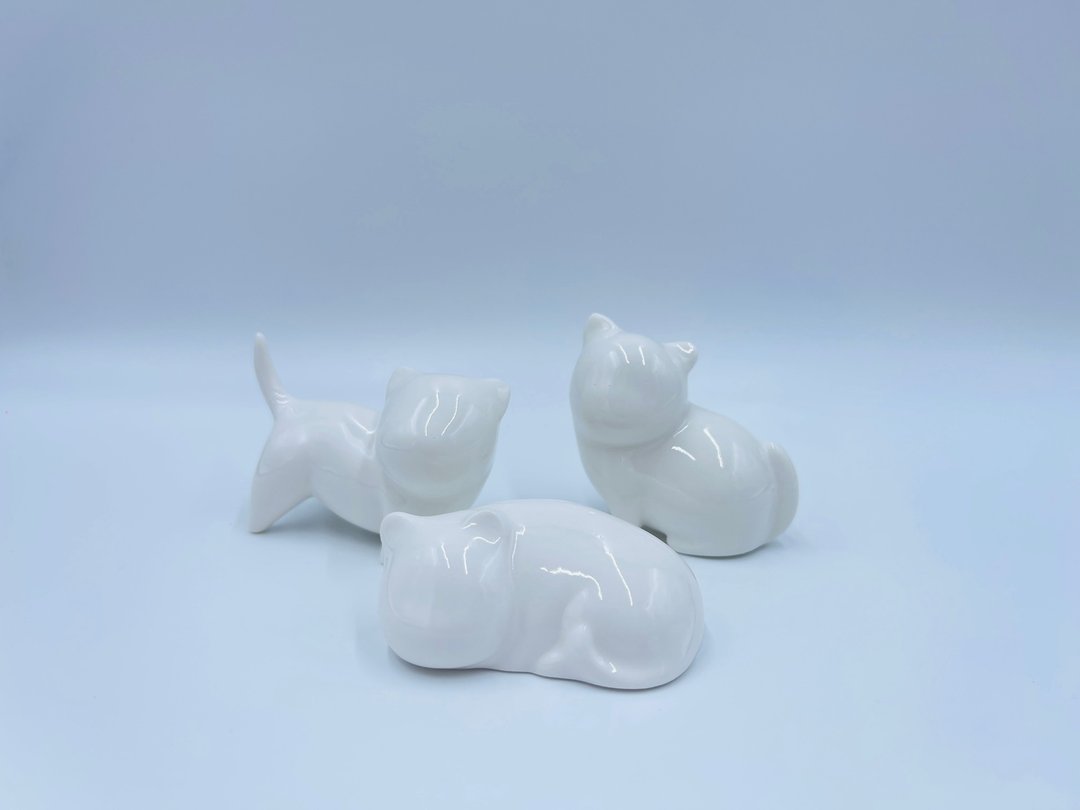 小猫摆件 - 摆饰 - 瓷 白色