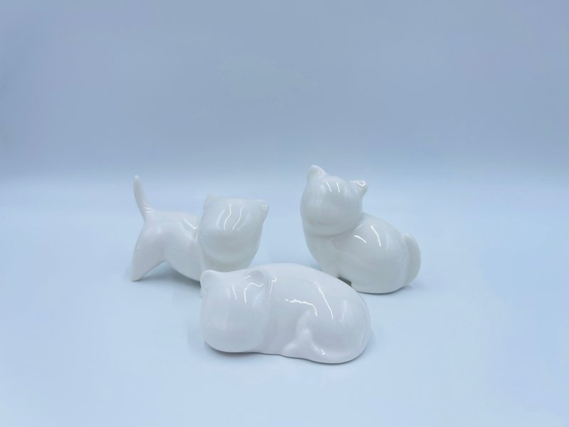 小猫摆件 - 摆饰 - 瓷 白色