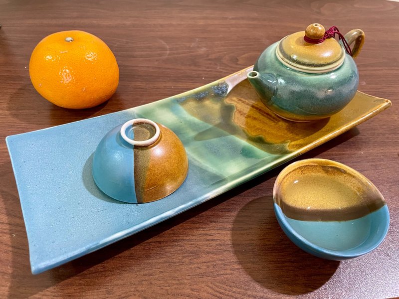 茶壶杯盘组(一壶二杯一盘)・三毛撒哈拉系列/送礼包装/小卡代写 - 茶具/茶杯 - 瓷 