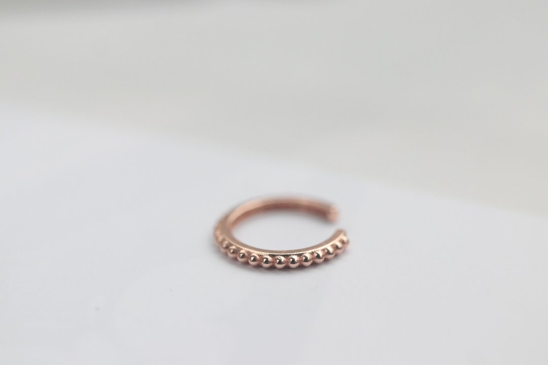 14K金 Clip Small Beads Cuff Earring 小珠珠耳夹耳环 耳骨夹 - 耳环/耳夹 - 贵金属 金色