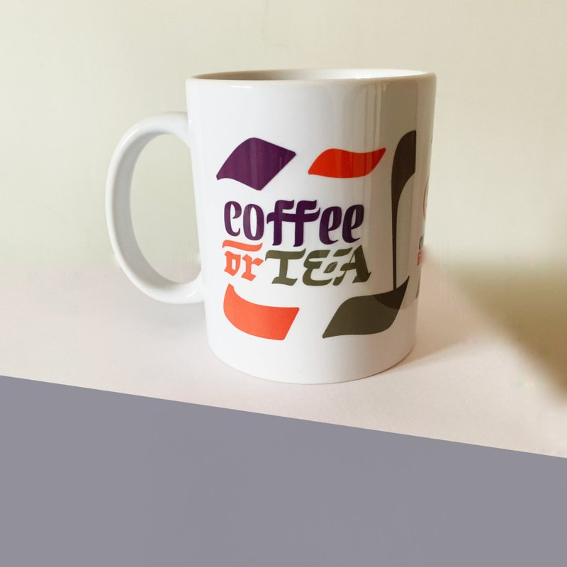 Coffee or Tea 咖啡杯/茶杯 | 座落 珈琲店/契茶店/カフェ - 咖啡杯/马克杯 - 瓷 白色