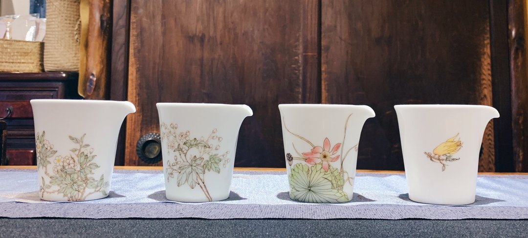 不言美器 釉中彩 圆柱茶盅 - 茶具/茶杯 - 瓷 