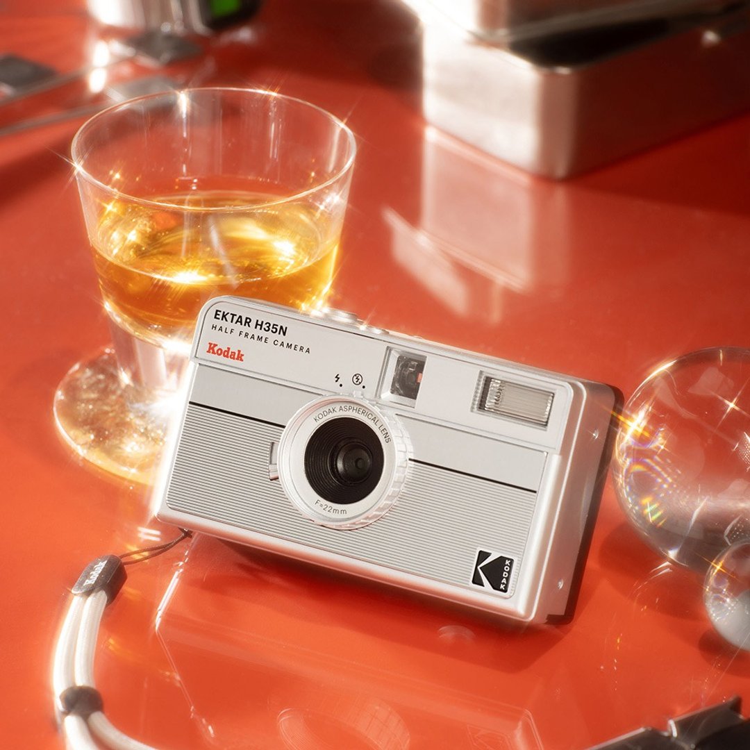 【Kodak 柯达】复古底片相机 半格机 H35N 条纹银色+随机底片 - 相机 - 塑料 绿色
