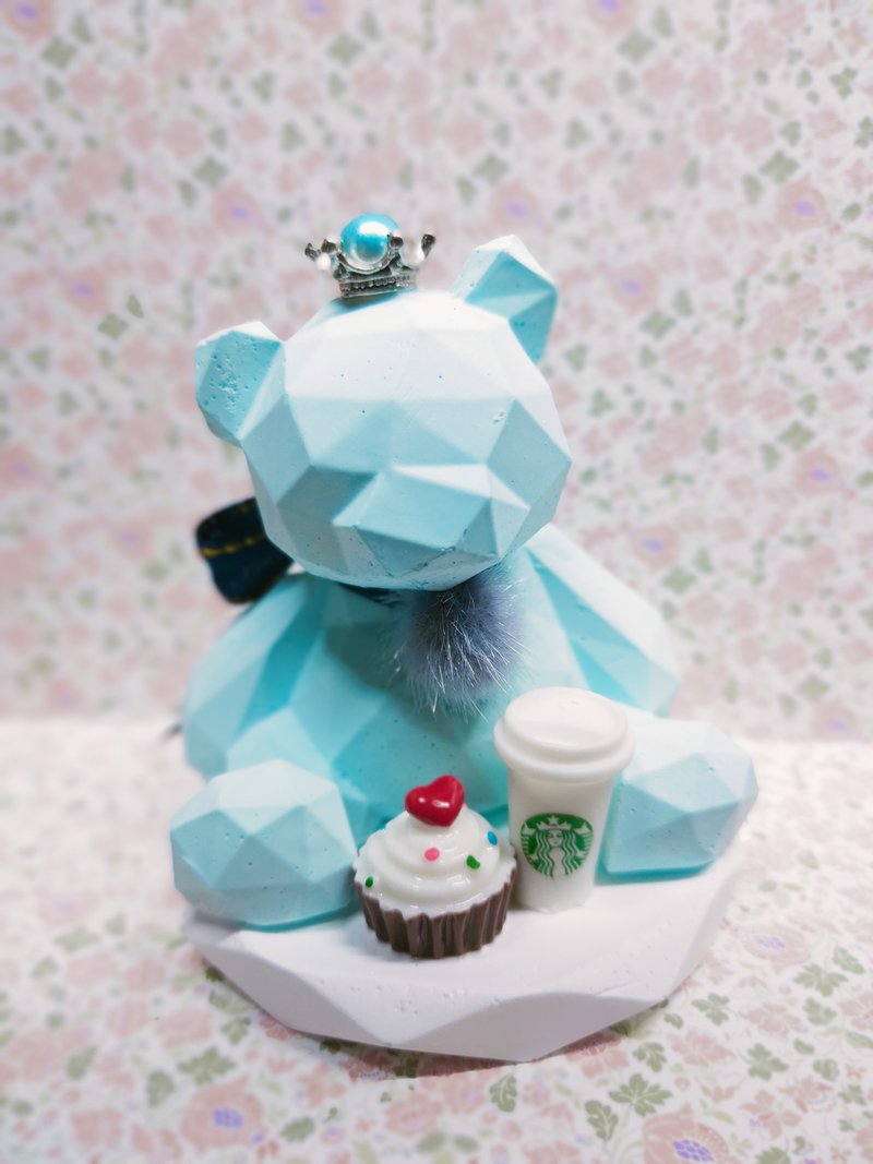 坐挺挺几何熊(小)-立体扩香石 - 香薰/精油/线香 - 其他材质 多色