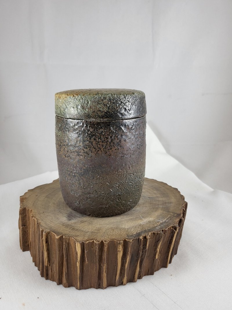 重落灰二次柴烧茶仓 - 茶具/茶杯 - 陶 咖啡色