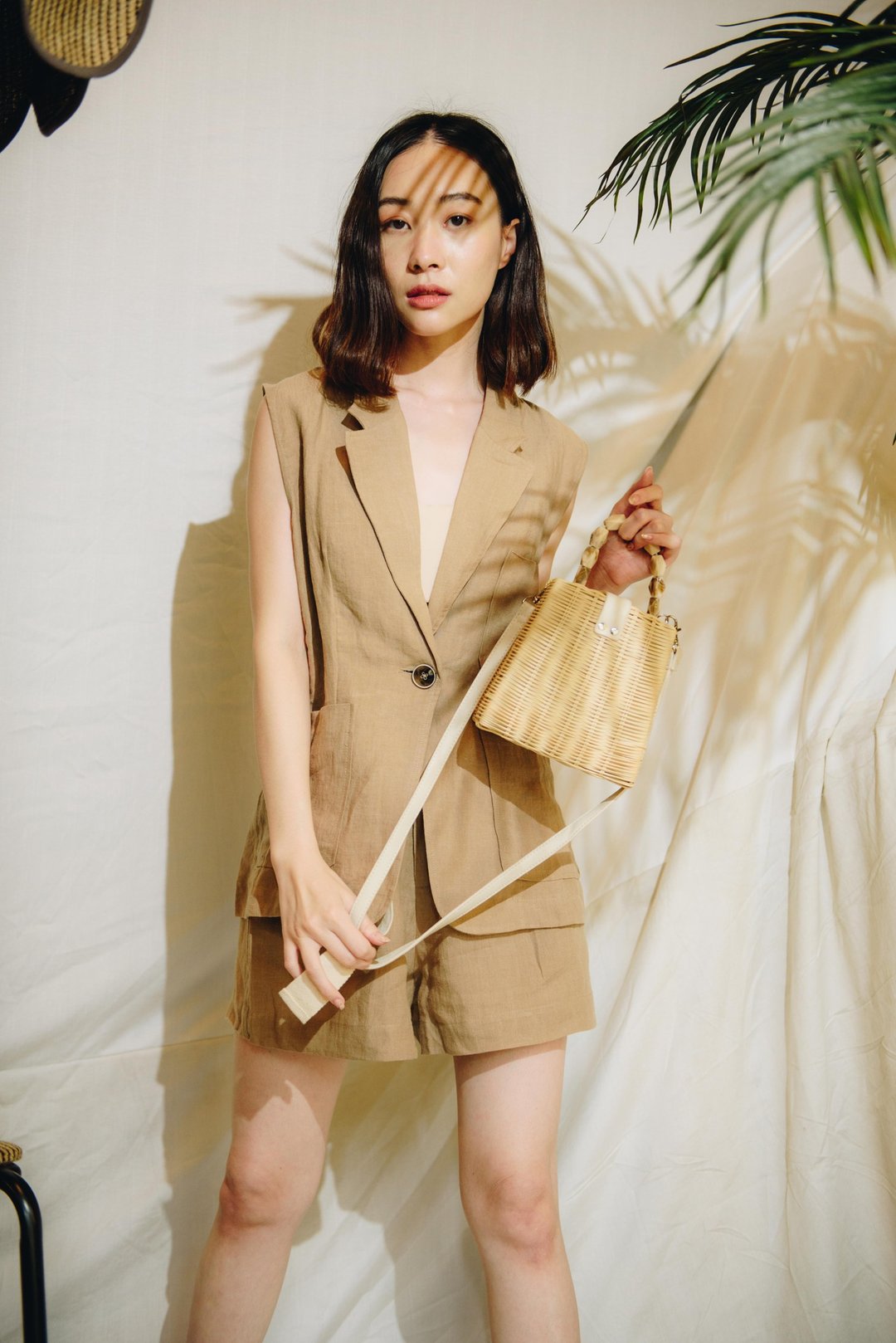 SHIRT- KELLY / Khaki - 女装上衣 - 其他材质 咖啡色