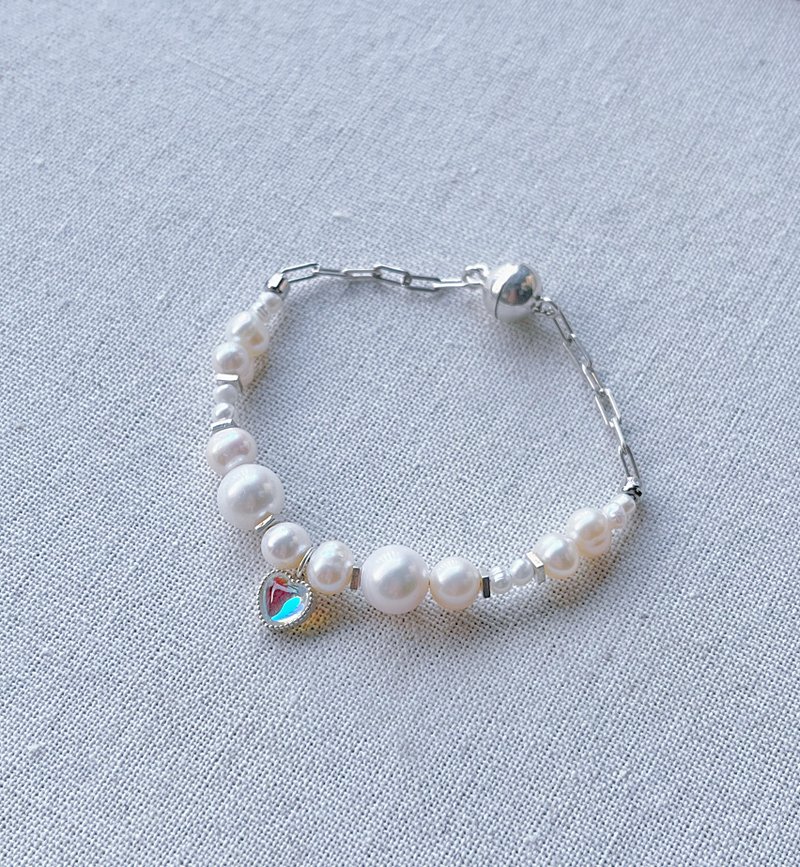 天然珍珠纯银手链 - 梦幻泡泡 - 手链/手环 - 纯银 银色