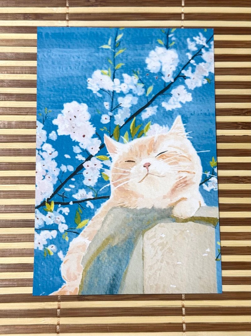 |NO.2 猫咪| 水彩插画明信片 - 卡片/明信片 - 纸 
