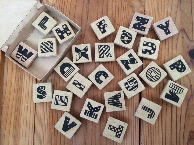 Various designs Alphabet eraser stamp set - 印章/印台 - 其他材质 白色