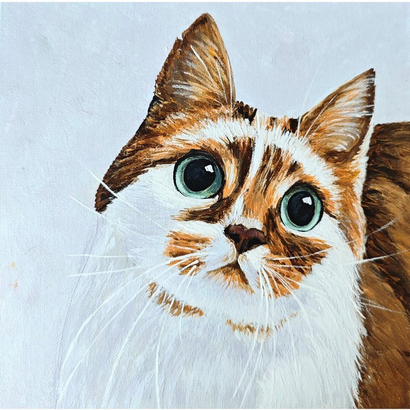 蓬松姜黄色猫咪肖像原创写实艺术猫咪爱好者礼物 作者 RinaArtSK - 墙贴/壁贴 - 其他材质 多色