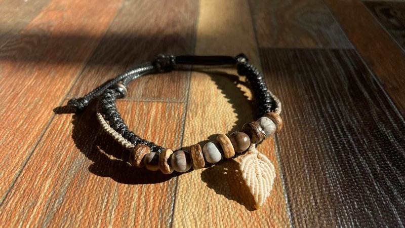 【定制】薏苡串珠金刚结编绳手环 - 手链/手环 - 蜡 