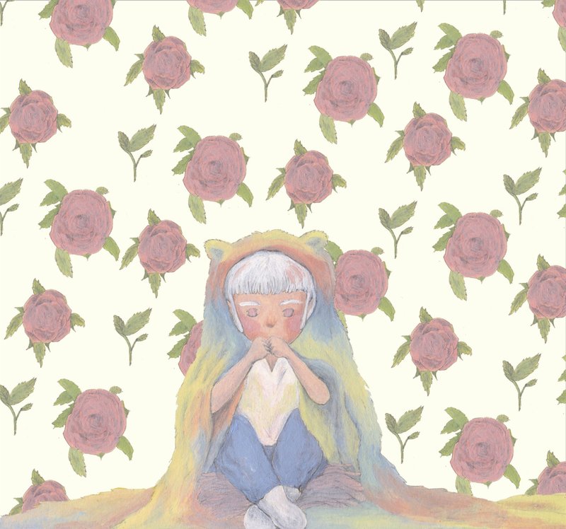 台湾当代知名插画家谢耘耘作品-Close Your Eyes-复制画1/3 - 海报/装饰画/版画 - 纸 黄色