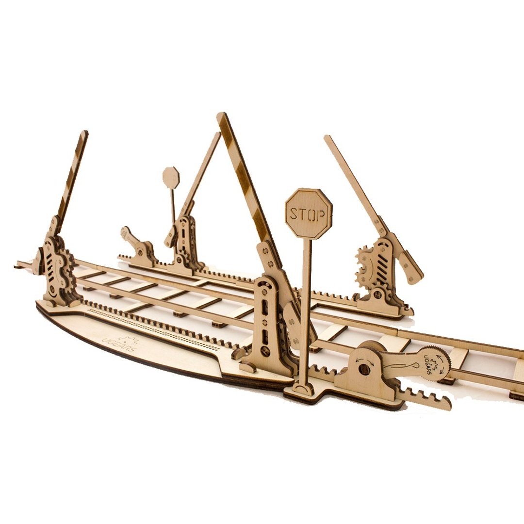 /Ugears/ 乌克兰木制模型 铁轨及平交道  Set of rails - 数码小物 - 木头 