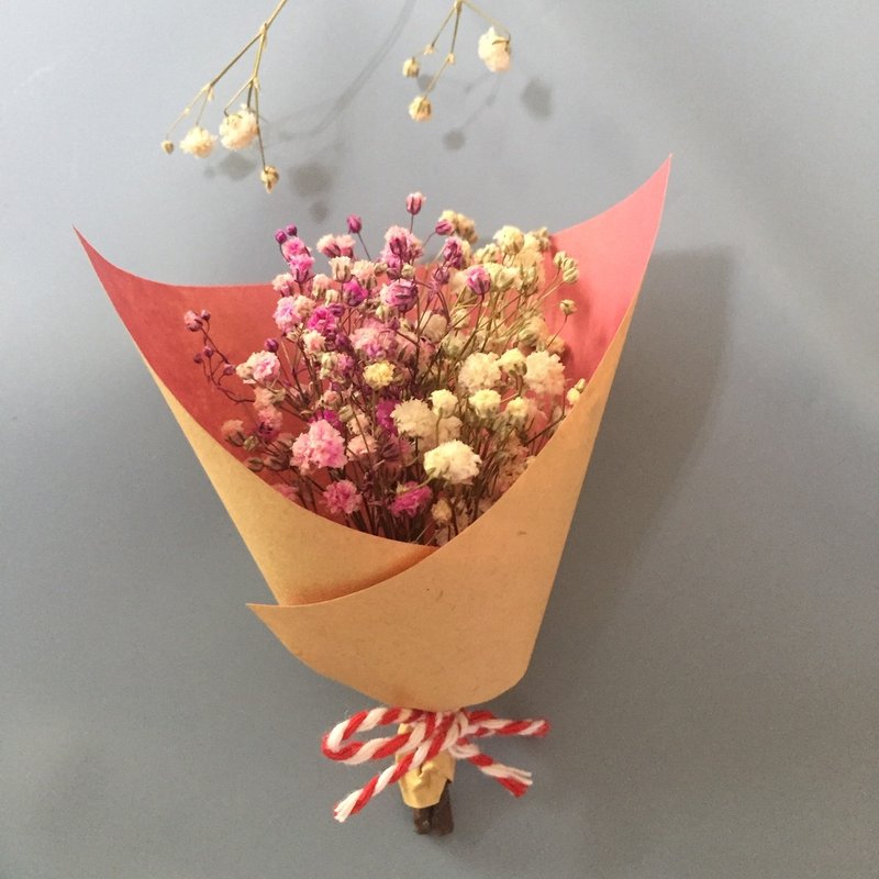 干燥小花束 婚礼小物 婚礼布置  满天星 混色 - 植栽/盆栽 - 植物．花 粉红色