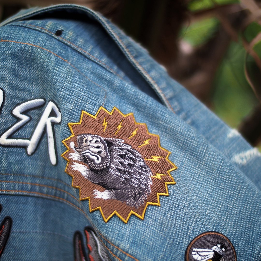 Porcupine Iron-on Patch Design - 胸针 - 绣线 咖啡色