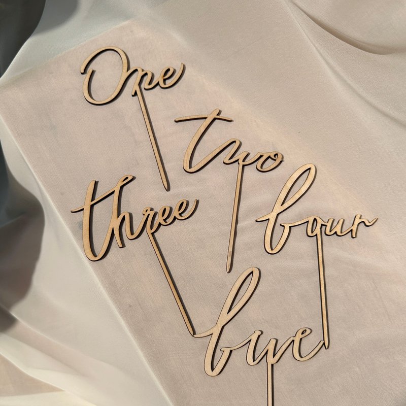 -小青山- 英文数字装饰插牌 - 木工/竹艺/纸艺 - 木头 