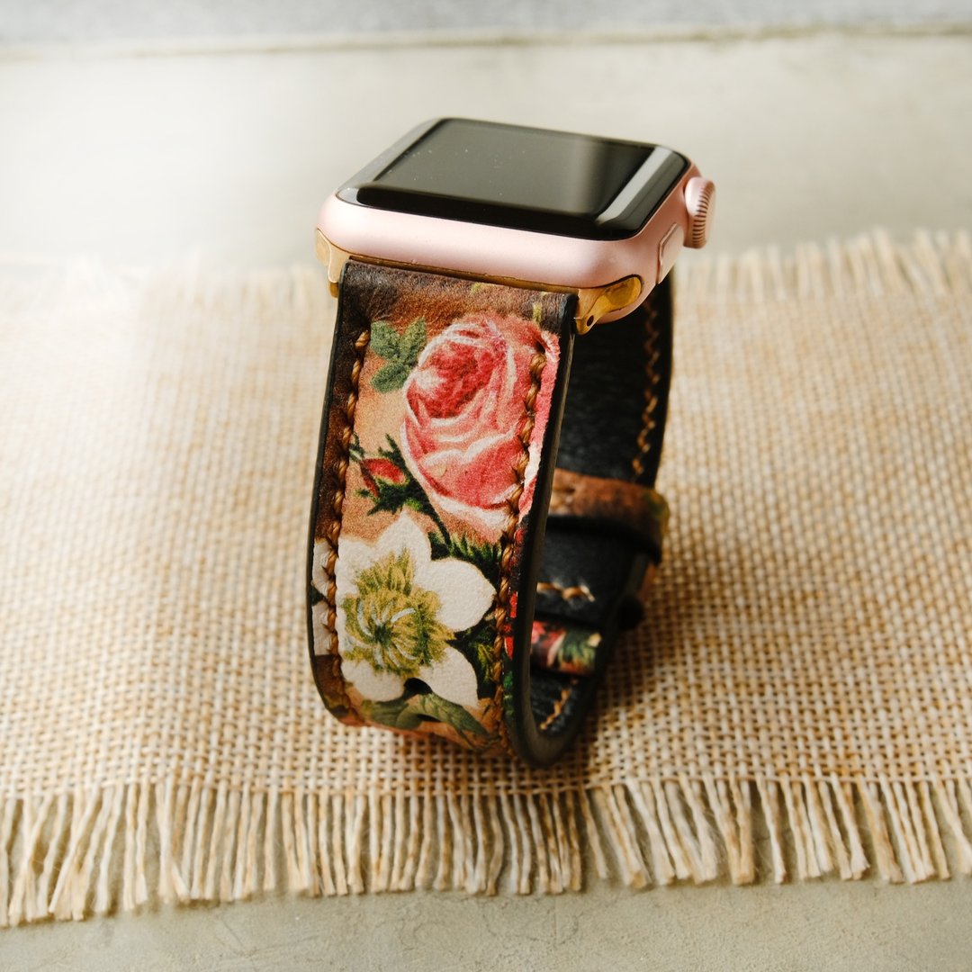 Apple watch leather band 44mm / 42mm, 40mm / 38mm - 表带 - 真皮 多色