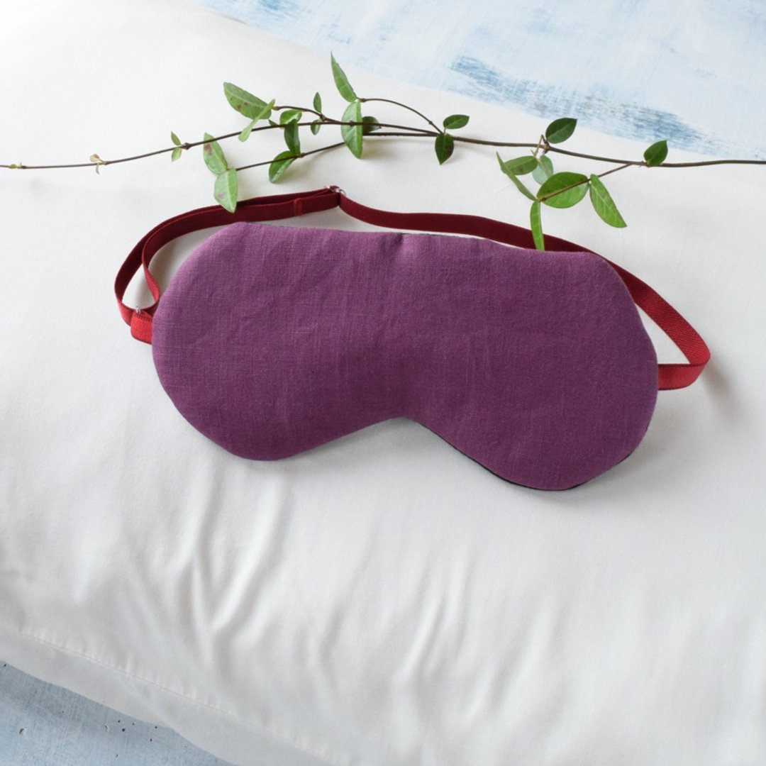 日本眼罩  Linen | Purple | 有附收纳袋| 免费礼品包装 - 眼罩 - 棉 紫色