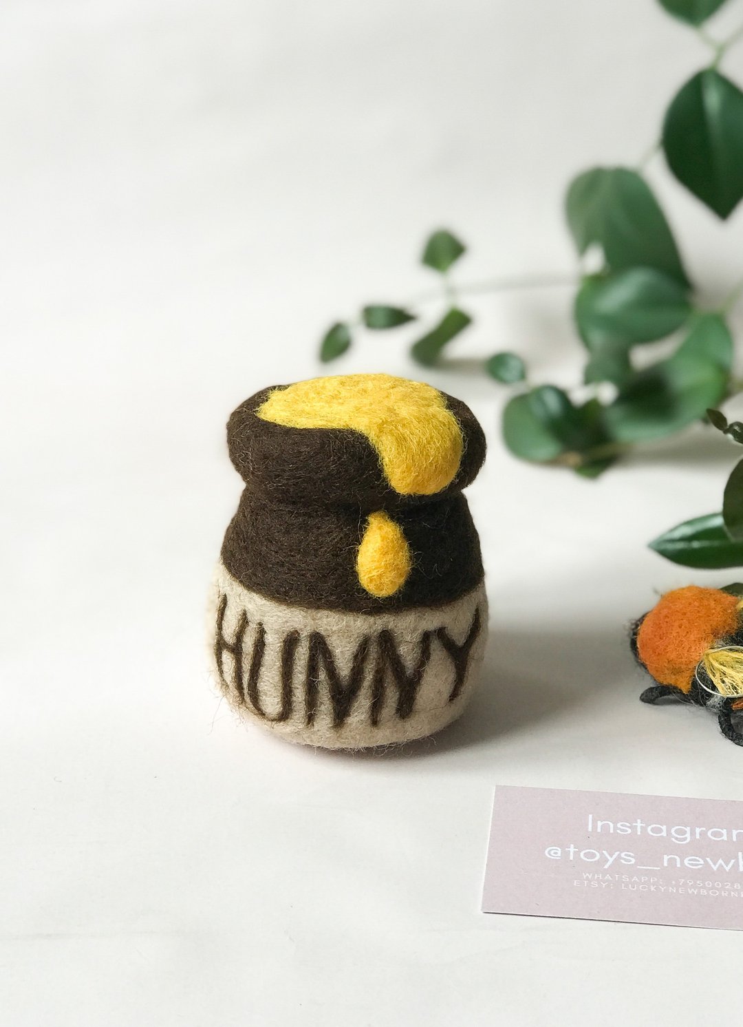 Honey pot, newborn props - 婴儿饰品 - 羊毛 咖啡色