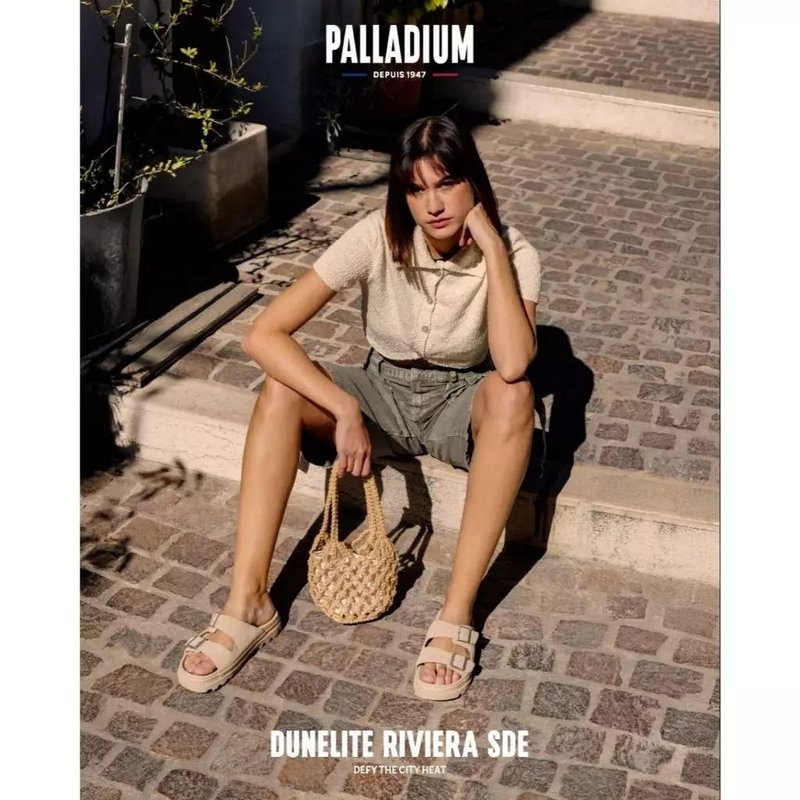 PALLADIUM DUNELITE RIVIERA SDE轻量麂皮拖鞋 浅灰 74455-096 - 拖鞋 - 其他材质 