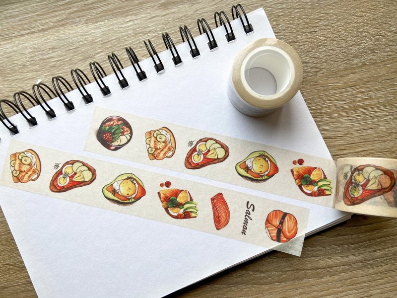 鲑鱼饮食纸胶带 - 纸胶带 - 纸 