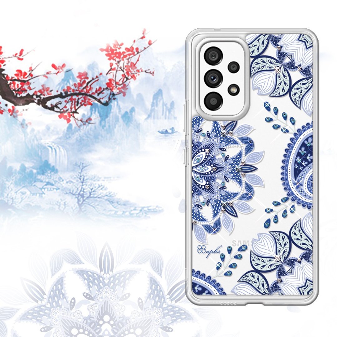 Samsung Galaxy A53 5G 防震双料水晶彩钻手机壳-青花瓷 - 手机壳/手机套 - 其他材质 多色