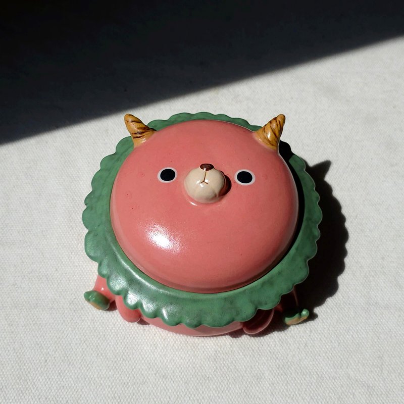 Chimera jewelry jar. Handmade ceramic home decor. - 花瓶/陶器 - 陶 