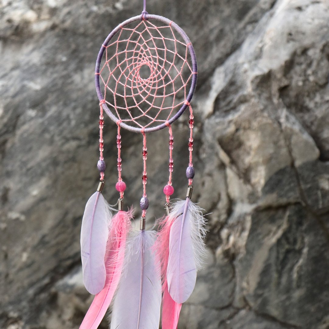 【限量】花语时光丨Dreamcatcher 手作编织 捕梦网丨挂饰-粉紫 - 摆饰 - 其他材质 紫色