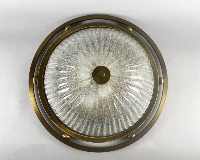 大天花板嵌入式吊灯 来自德国 1970 |稀有复古版 - 灯具/灯饰 - 玻璃 透明