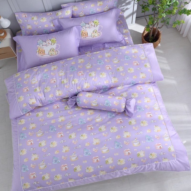 角落小伙伴-床包+枕套组-咖啡杯-两色-台湾制造 - 寝具 - 棉．麻 