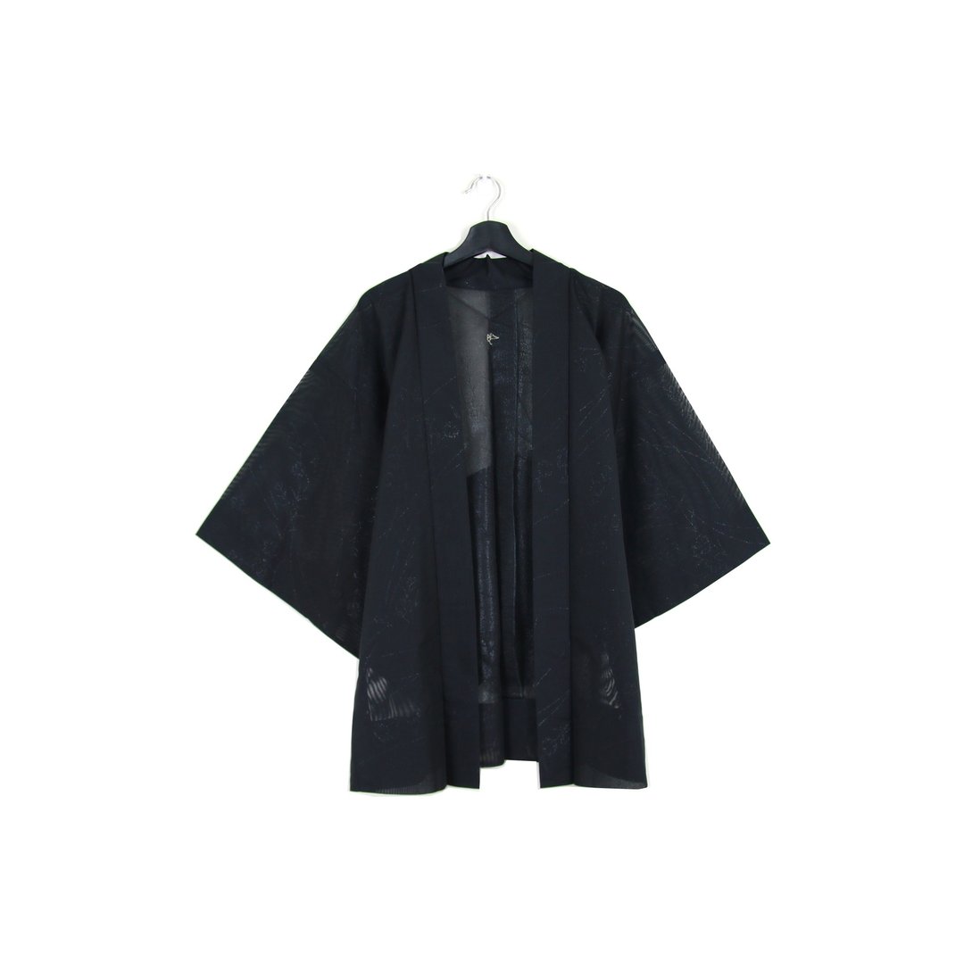 Back to Green::日本带回和服 羽织 透肤 金葱闪耀花园 //男女皆可穿// vintage kimono (KI-60) - 女装休闲/机能外套 - 棉 
