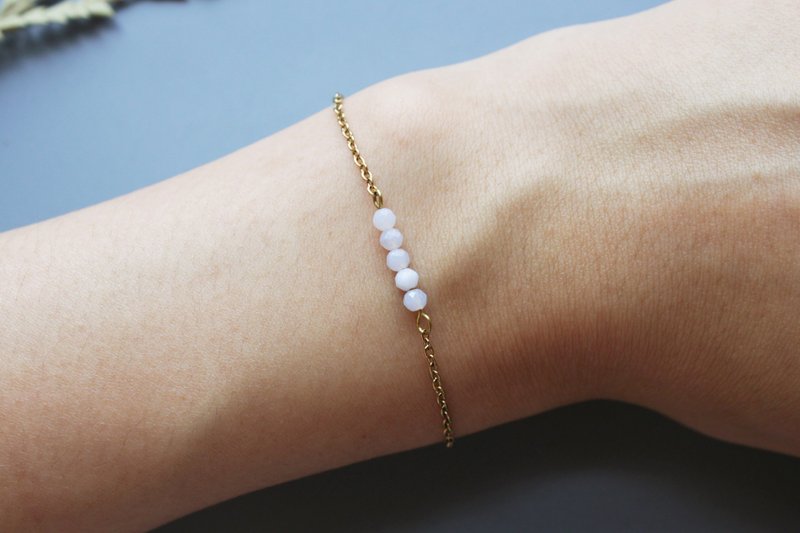 | 琳琅 | 手链-蓝纹玛瑙 - 手链/手环 - 其他金属 白色