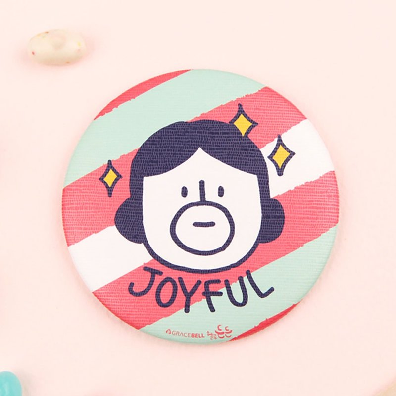 Hello DunDun 哈啰登登系列 圆形手镜02.Joyful - 彩妆刷具/镜子/梳子 - 玻璃 