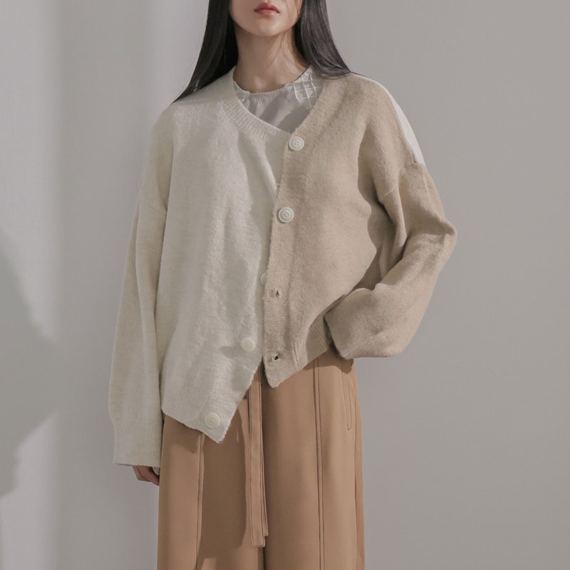 和谐色调-保暖针织外套 - 女装针织衫/毛衣 - 聚酯纤维 金色