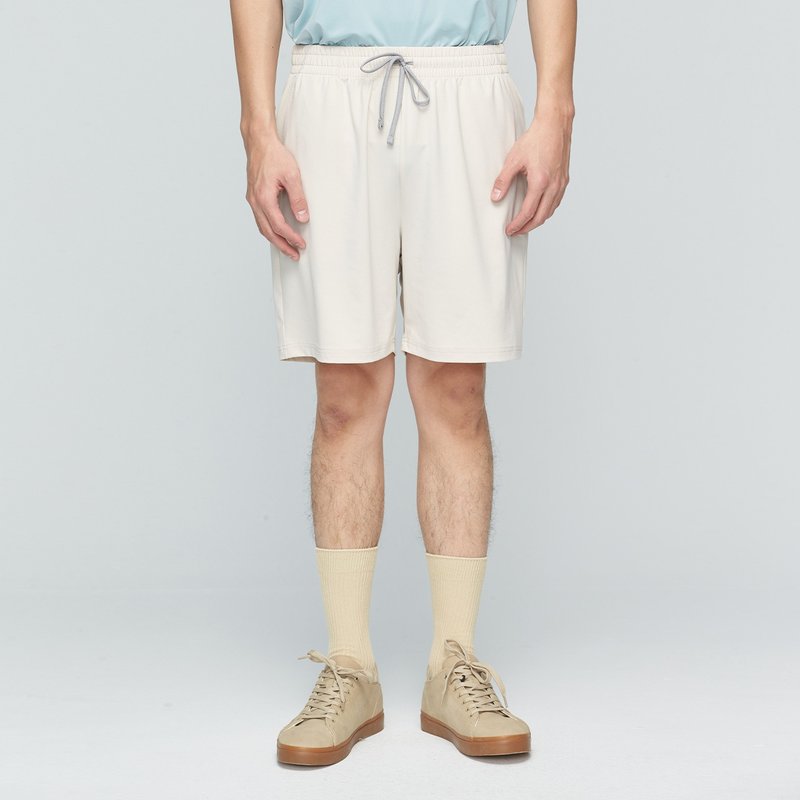 REBOOT-苏活机能休闲短裤(男)-朦卡其 - 男士短裤 - 聚酯纤维 白色
